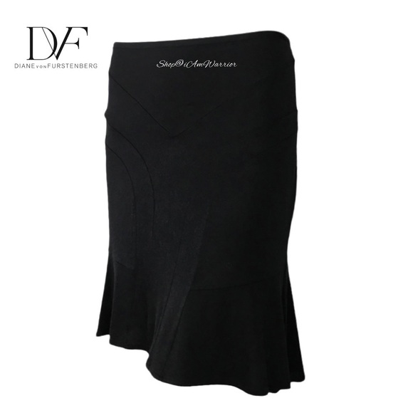 Diane Von Furstenburg black silk flounced mini skirt *shop@iamwarrior - Picture 4 of 6